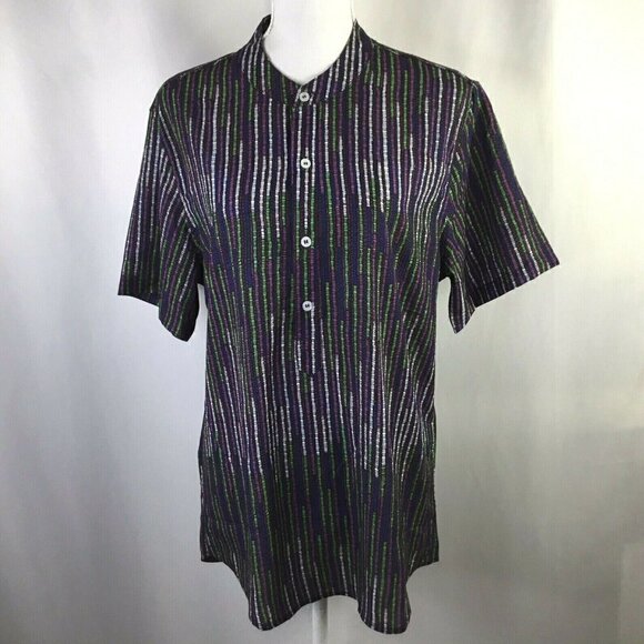 Zaful Forever Young NWT Top Blouse Size M Short Sleeve Longer Back Black Print - Picture 3 of 9